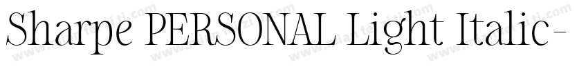 Sharpe PERSONAL Light Italic字体转换